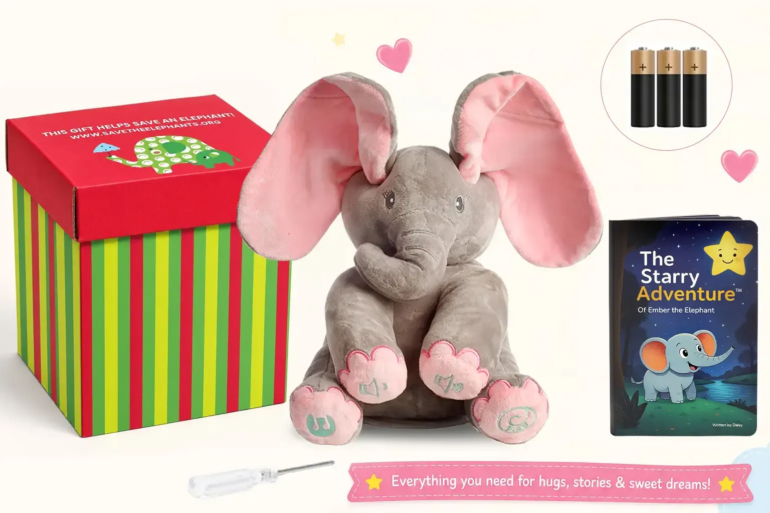 What’s Included in the Kaia Elephant Gift Set