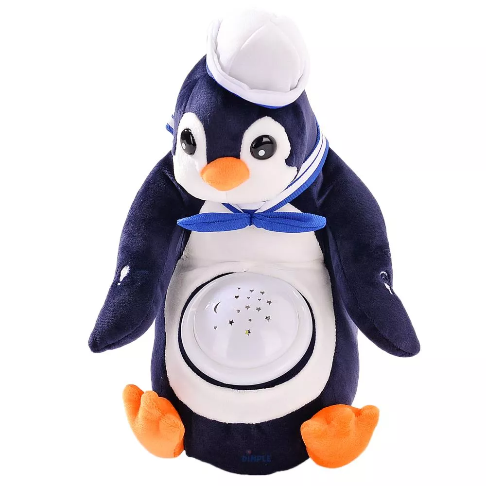 Polly Penguin Nightlight Soother with Favorite Lullabies, Nature Sounds, and Projecting Stars & Moon Light
