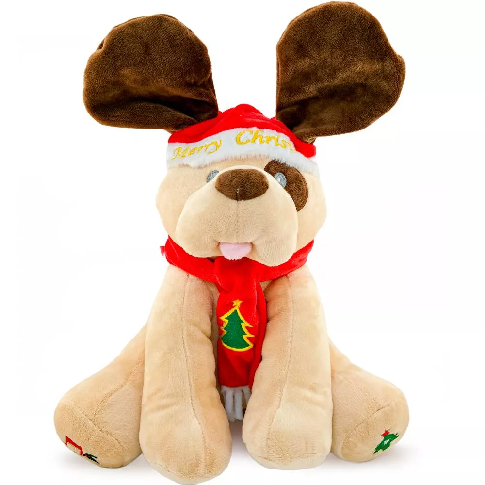 Diddles the Animated Plush Singing Christmas Dog that plays Peek-a-boo