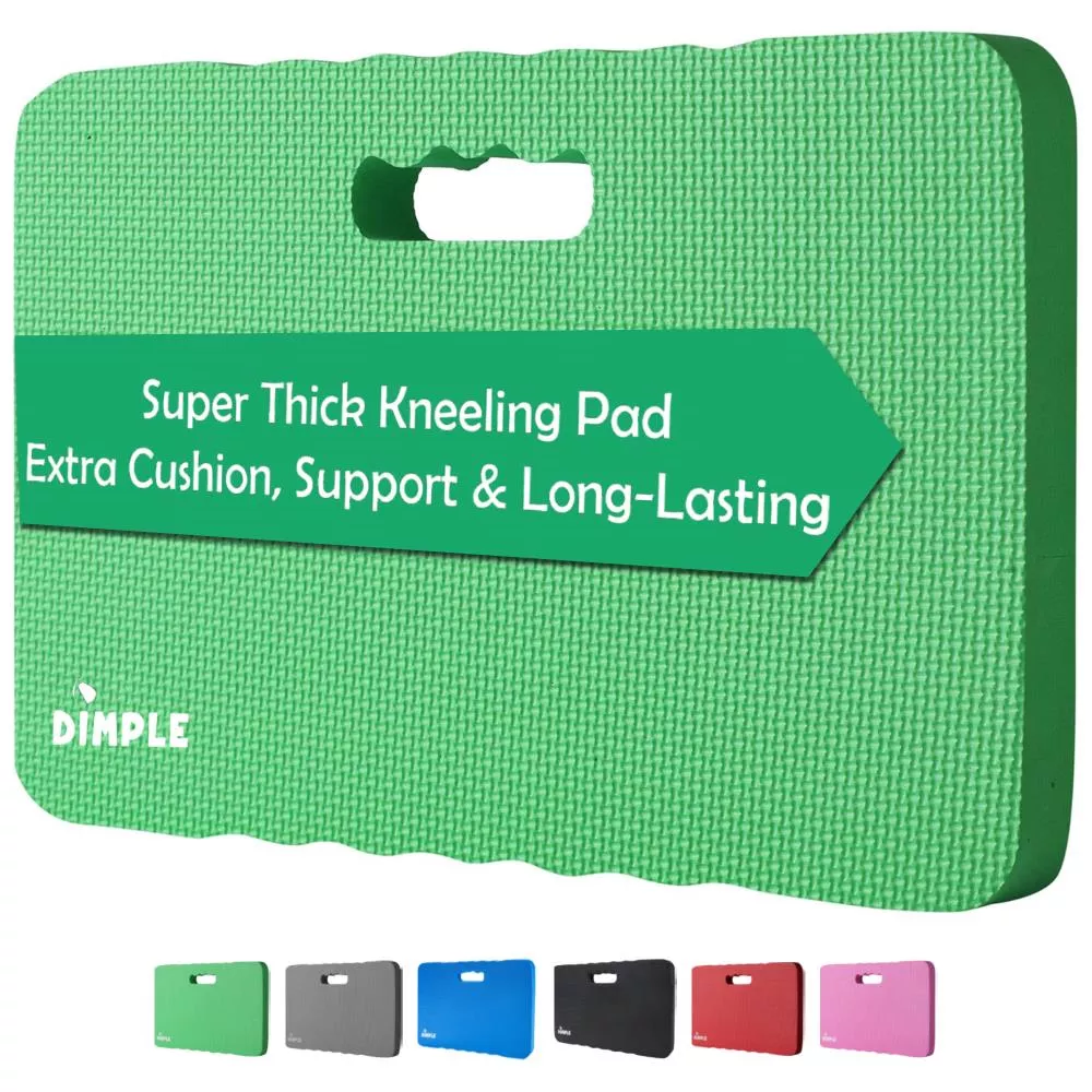 High Density Thick Foam Comfort Kneeling Pad Mats for Gardening knee support 1.5 Inches Thick, Baby Bath Kneeler , Exercise, Yoga Mat, Garden Cushions, Construction Knee Pads, Multi Purpose Green