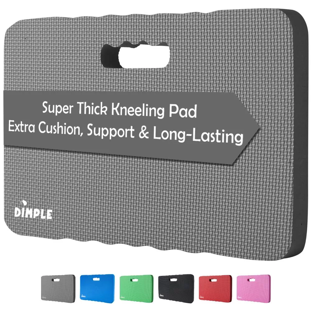 High Density Thick Foam Comfort Kneeling Pad Mats for Gardening knee support 1.5 Inches Thick, Baby Bath Kneeler , Exercise, Yoga Mat, Garden Cushions, Construction Knee Pads, Multi Purpose Grey