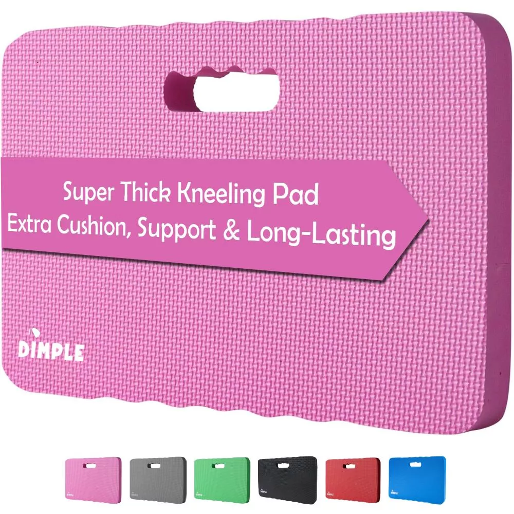 High Density Thick Foam Comfort Kneeling Pad Mats for Gardening knee support 1.5 Inches Thick, Baby Bath Kneeler , Exercise, Yoga Mat, Garden Cushions, Construction Knee Pads, Multi Purpose Pink