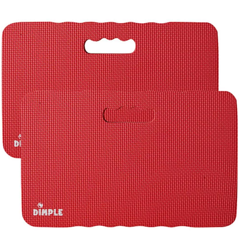 High Density Thick Foam Comfort Kneeling Pad Mats for Gardening knee support 1.5 in Thick, Baby Bath Kneeler , Exercise, Yoga Mat, Garden Cushions, Construction Knee Pads, Multi Purpose Red (2 Pack)