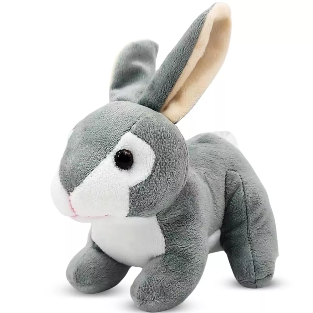 Grey Baby Plush Rabbit