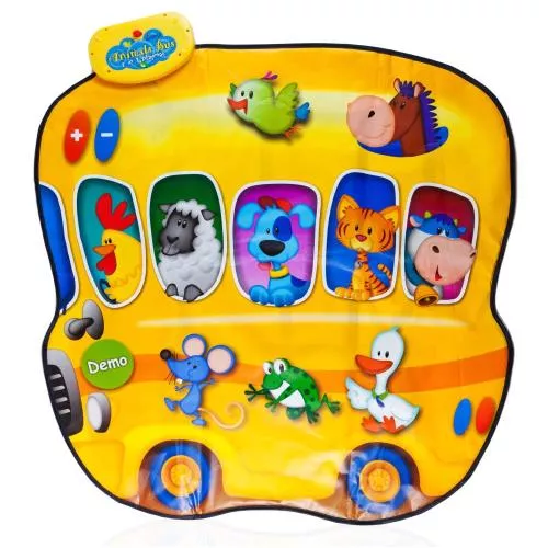 'Double Value' Touch Sensitive Music Mat, 'Animal Bus & Full Orchestra' with 20 Instrument & Animal Sounds Along with 6 Demo Songs & Volume Control, Great Toy for Kids & Toddlers by Dimple