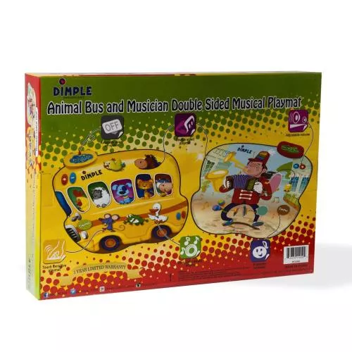 'Double Value' Touch Sensitive Music Mat, 'Animal Bus & Full Orchestra' with 20 Instrument & Animal Sounds Along with 6 Demo Songs & Volume Control, Great Toy for Kids & Toddlers by Dimple image 7