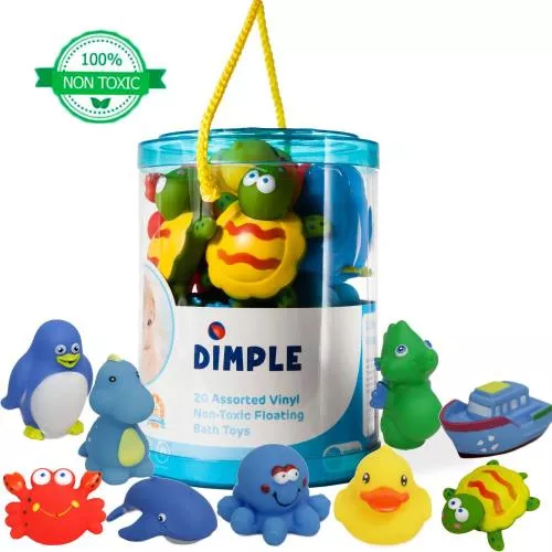 Set of 20 Floating Bath Toys, Sea Animals Squirter Toys for Boys and Girls, Assorted Sea Animals Friends, Squeeze to Spray! Tons of Fun, Great for Kids & Toddlers by Dimple image 4