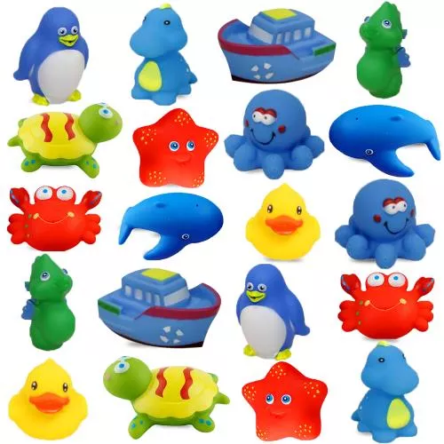 Set of 20 Floating Bath Toys, Sea Animals Squirter Toys for Boys and Girls, Assorted Sea Animals Friends, Squeeze to Spray! Tons of Fun, Great for Kids & Toddlers by Dimple image 5
