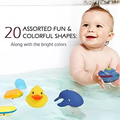Set of 20 Floating Bath Toys, Sea Animals Squirter Toys for Boys and Girls, Assorted Sea Animals Friends, Squeeze to Spray! Tons of Fun, Great for Kids & Toddlers by Dimple image 8