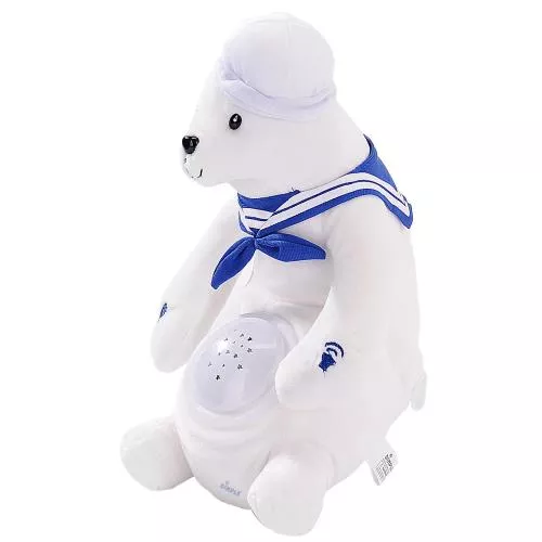 Barry Polar Bear Nightlight Soother with Favorite Lullabies, Nature Sounds and Projecting Stars & Moon Light by Dimple
