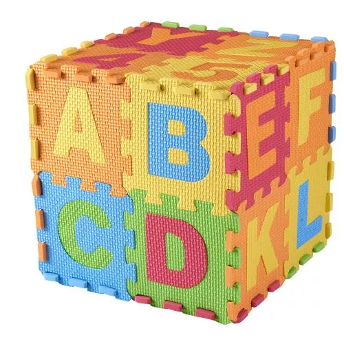 Baby Foam Play Mat (72-Piece Set) 6.25 x 6.25 Inches Interlocking Alphabet and Numbers Floor Puzzle Colorful EVA Tiles Girls, Boys Soft, Reusable, Easy to Clean by Dimple image 3
