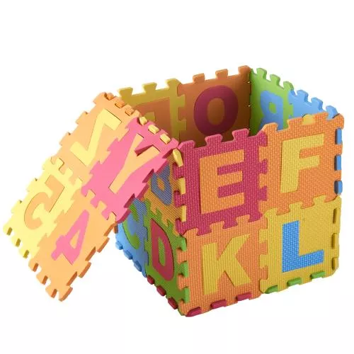 Baby Foam Play Mat (72-Piece Set) 6.25 x 6.25 Inches Interlocking Alphabet and Numbers Floor Puzzle Colorful EVA Tiles Girls, Boys Soft, Reusable, Easy to Clean by Dimple image 4