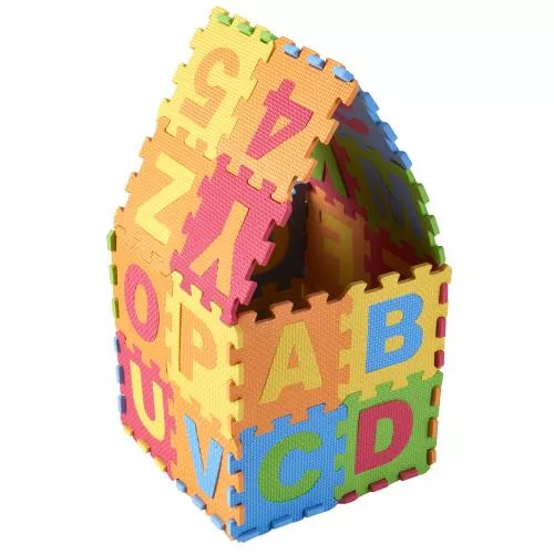 Baby Foam Play Mat (72-Piece Set) 6.25 x 6.25 Inches Interlocking Alphabet and Numbers Floor Puzzle Colorful EVA Tiles Girls, Boys Soft, Reusable, Easy to Clean by Dimple image 5