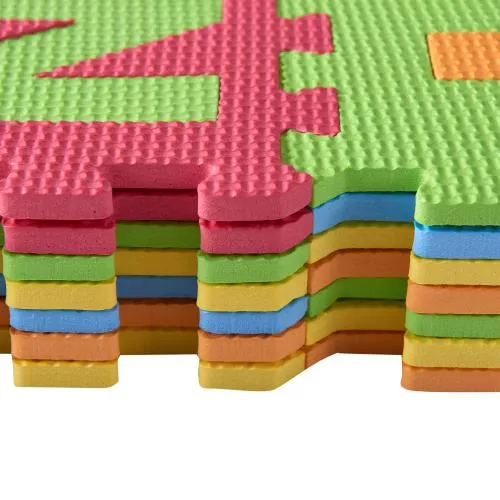 Baby Foam Play Mat (72-Piece Set) 6.25 x 6.25 Inches Interlocking Alphabet and Numbers Floor Puzzle Colorful EVA Tiles Girls, Boys Soft, Reusable, Easy to Clean by Dimple image 8