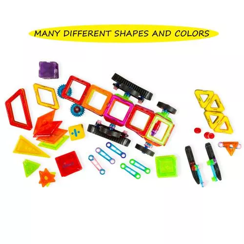 Magneticals Magnet Toys Tile Set (98-Piece Set) Stack, Create and Learn Promote Early Learning, Creativity, Imagination Magnetic Building Toys for Kids, Top-Rated Perfect Toy for Boys and Girls