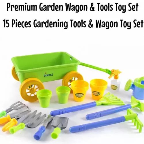 Garden Wagon & Tools Toy Set by Dimple image 2