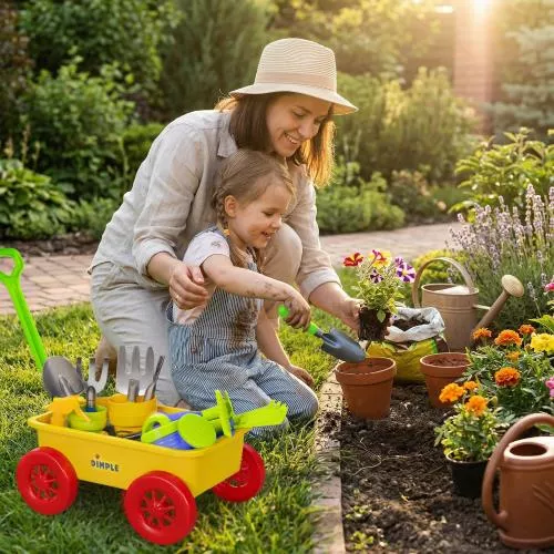 Garden Wagon & Tools Toy Set by Dimple image 4