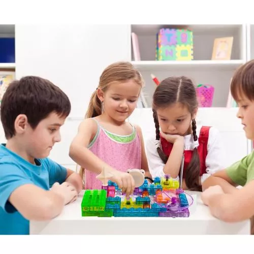 Lectrixs Electronic Building Blocks (44-Piece Set with 120 Projects) Light Up DIY Stacking Toys with Kid-Friendly Circuits  by Dimple image 4