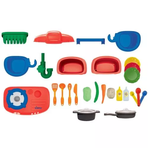 On The Go Carrier Toy Kitchen Set (30-Piece Set) With Lights and Sounds by Dimple image 5
