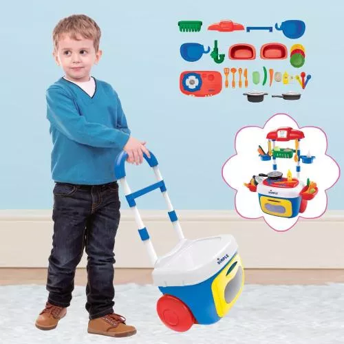 On The Go Carrier Toy Kitchen Set (30-Piece Set) With Lights and Sounds by Dimple image 7