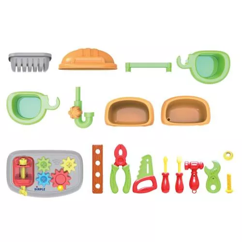 On The Go Carrier Toy Tool Box Kit (23-Piece Set) With Lights and Sounds by Dimple image 5