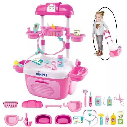 On The Go Carrier Toy Doctor Set (12-Piece Set) by Dimple