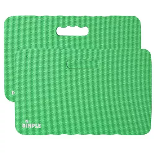 High Density Thick Foam Comfort Kneeling Pad Mats for Gardening knee support 1.5 in Thick, Baby Bath Kneeler , Exercise, Yoga Mat, Garden Cushions, Construction Knee Pads, Multi Purpose Green (2 Pack)