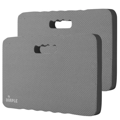 High Density Thick Foam Comfort Kneeling Pad Mats for Gardening knee support 1.5 in Thick, Baby Bath Kneeler , Exercise, Yoga Mat, Garden Cushions, Construction Knee Pads, Multi Purpose Grey (2 Pack)