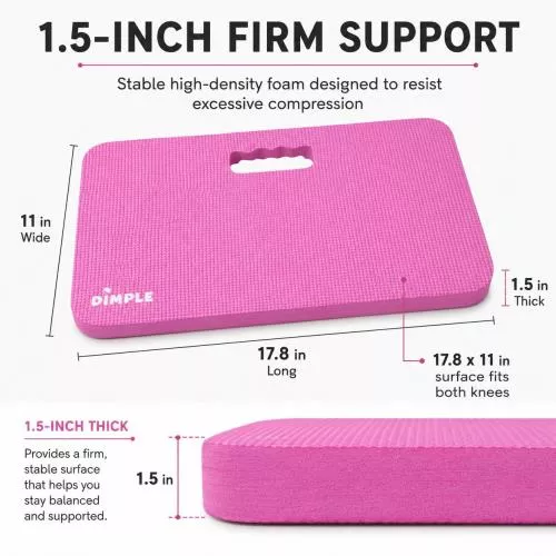 High Density Thick Foam Comfort Kneeling Pad Mats for Gardening knee support 1.5 Inches Thick, Baby Bath Kneeler , Exercise, Yoga Mat, Garden Cushions, Construction Knee Pads, Multi Purpose Pink image 4