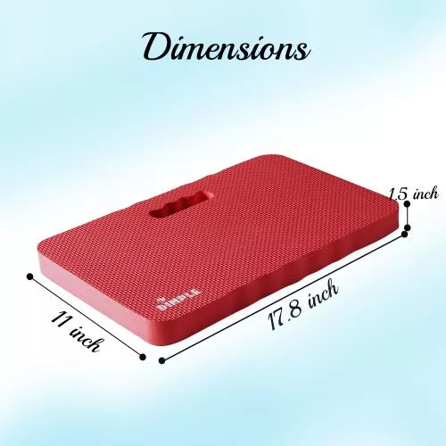 High Density Thick Foam Comfort Kneeling Pad Mats for Gardening knee support 1.5 in Thick, Baby Bath Kneeler , Exercise, Yoga Mat, Garden Cushions, Construction Knee Pads, Multi Purpose Red (2 Pack) image 3