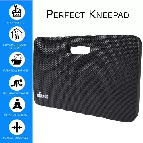 High Density Thick Foam Comfort Kneeling Pad Mats for Gardening knee support 1.5 Inches Thick, Baby Bath Kneeler , Exercise, Yoga Mat, Garden Cushions, Construction Knee Pads, Multi Purpose Black image 4