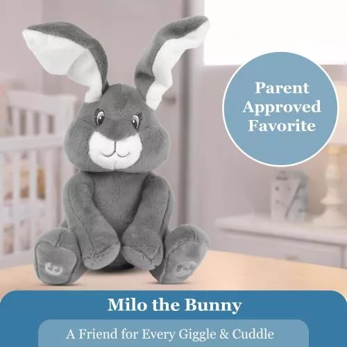 Milo Grey Bunny- Animated Plush Rabbit image 21