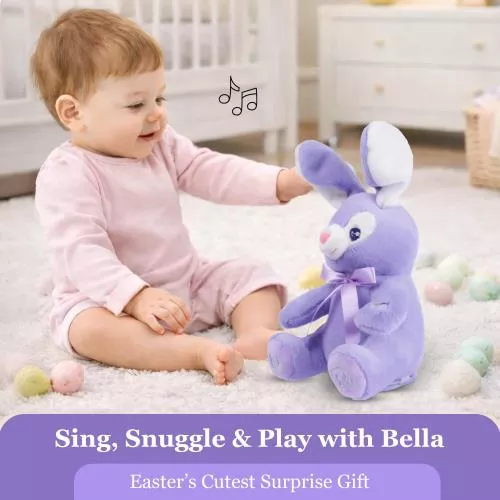 Bella Purple Bunny Animated Plush Rabbit image 20