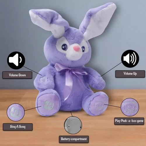 Bella Purple Bunny Animated Plush Rabbit image 3