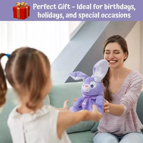 Bella Purple Bunny Animated Plush Rabbit image 5