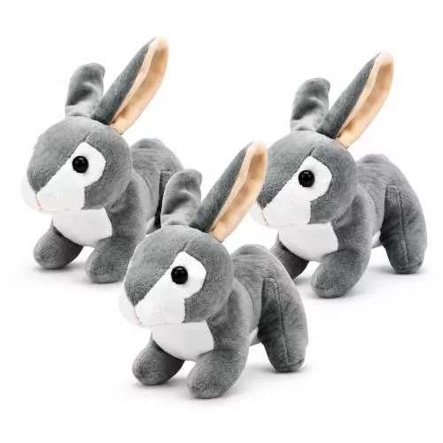 Grey Baby Plush Rabbit 3 image 3