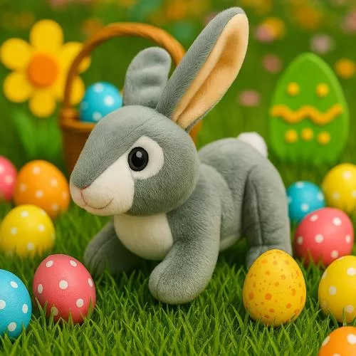 Grey Baby Plush Rabbit image 12