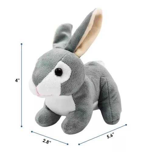 Grey Baby Plush Rabbit image 3