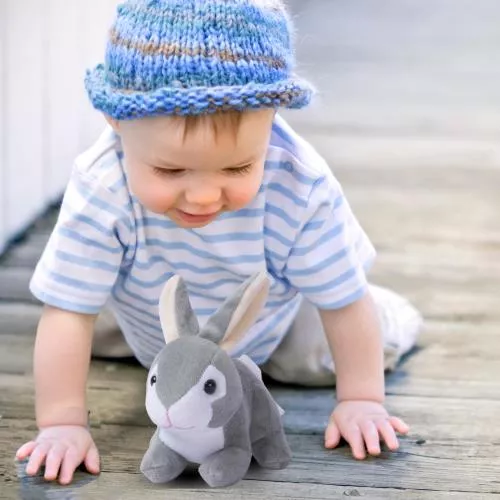 Grey Baby Plush Rabbit image 5