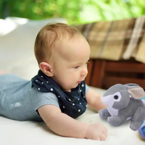 Grey Baby Plush Rabbit image 6