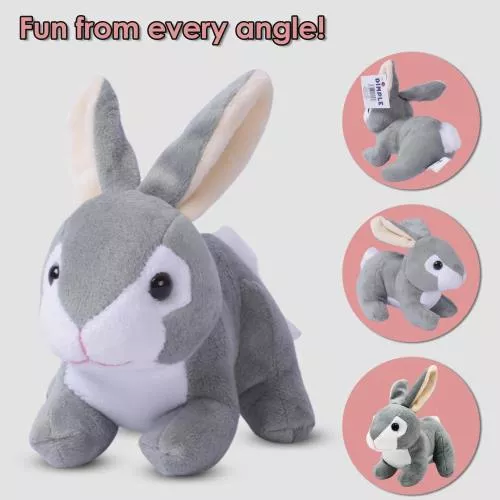 Grey Baby Plush Rabbit image 7