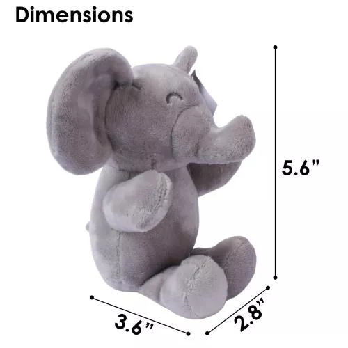Grey Plush Baby Elephant Toy