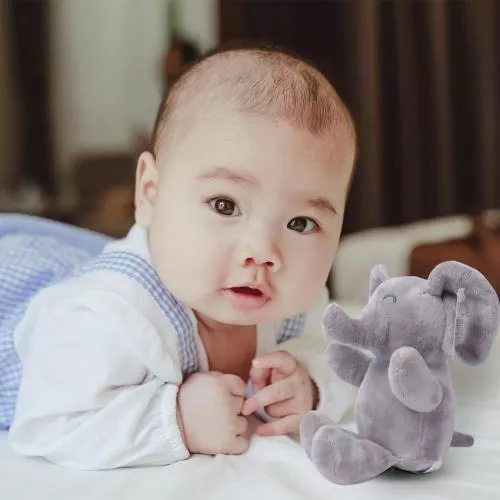 Grey Plush Baby Elephant Toy image 4