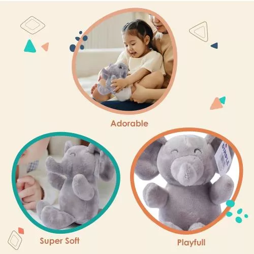 Grey Plush Baby Elephant Toy image 6