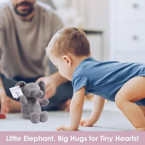 Grey Plush Baby Elephant Toy image 7