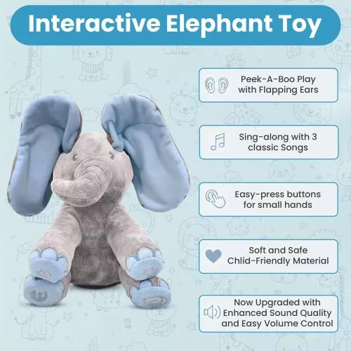 Kyle Animated Plush Singing Elephant image 12
