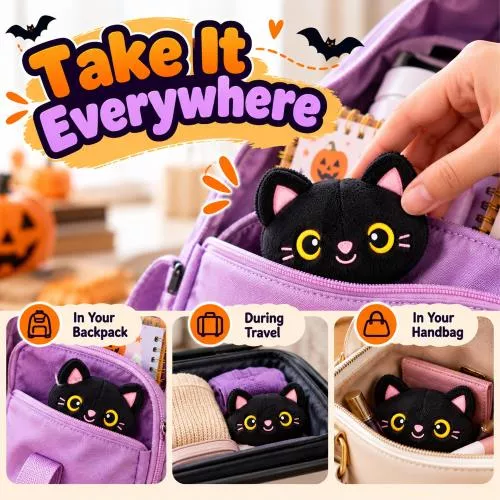 Mini Black Cat Halloween Plush image 5