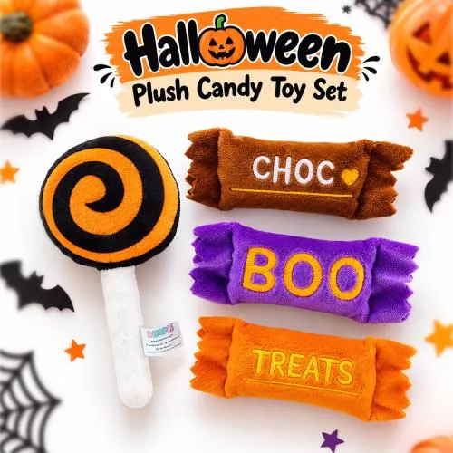 Halloween Plush Candy Toy Set – 4 Piece image 2