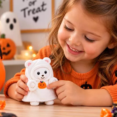 Cute Ghost Bear Halloween Plush image 4