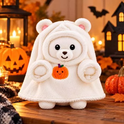 Cute Ghost Bear Halloween Plush image 6